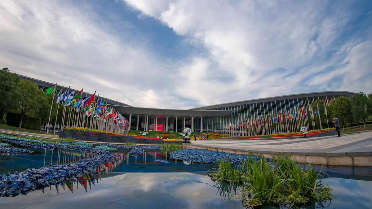 進博會場整裝待發  靜待開幕